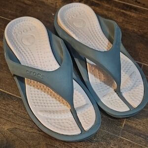 CROCS Women's Sandals in Blue and White